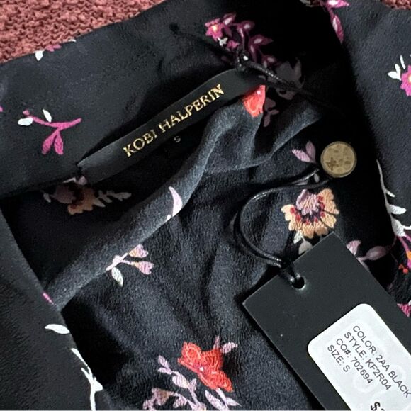 Kobi Halperin Neo Silk Contrast Print Blouse, NWT, Size S - Picture 14 of 16